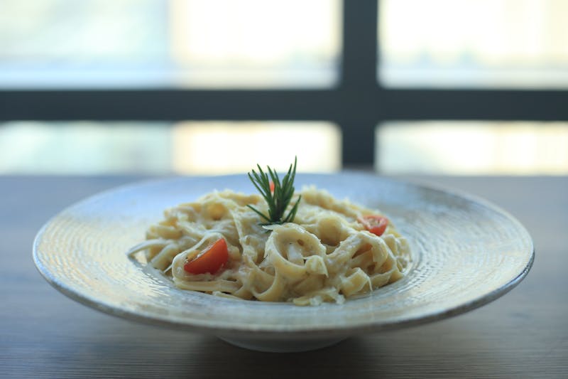 Creamy Alfredo Pasta at Marcos restaurant
